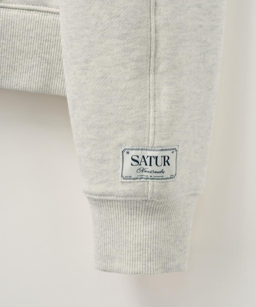 Seteo (W) Classic Logo Crop Sweatshirt Melange Ivory