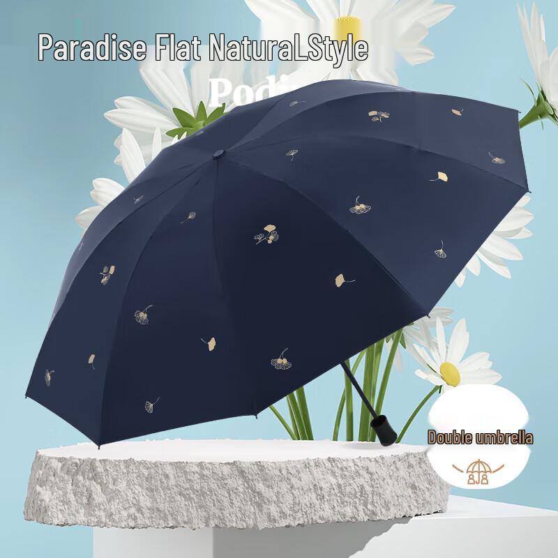 Paradise Triple-Fold Double Rain/Sun Umbrella