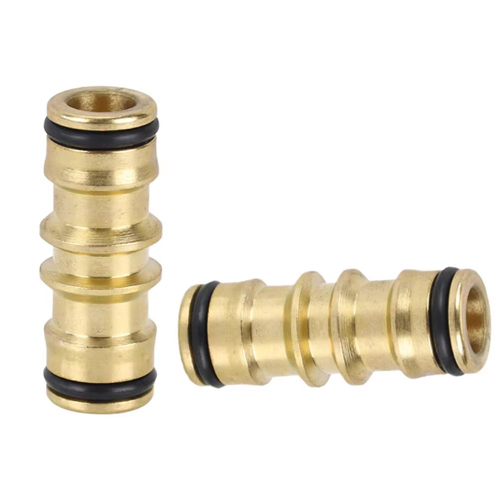 2 Way Quick Coupling Brass Garden Hose Repair Connector Adapter Mender for Irrigation Hot Selling