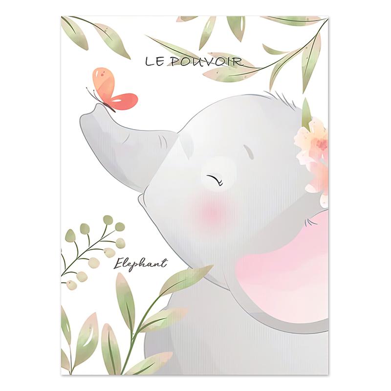Cute Giraffe Elephant Lion Zebra Jungle Animals Wall Art Canvas Painting Nordic Posters and Prints Pictures for Kids Room Decor