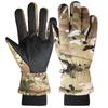 Ski Gloves Men'S Camouflage Winter Warm Thickened Velvet