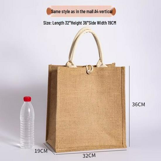 Sac fourre-tout en toile de jute: Sac de courses en jute peint à la main DIY, Lin polyvalent graffiti