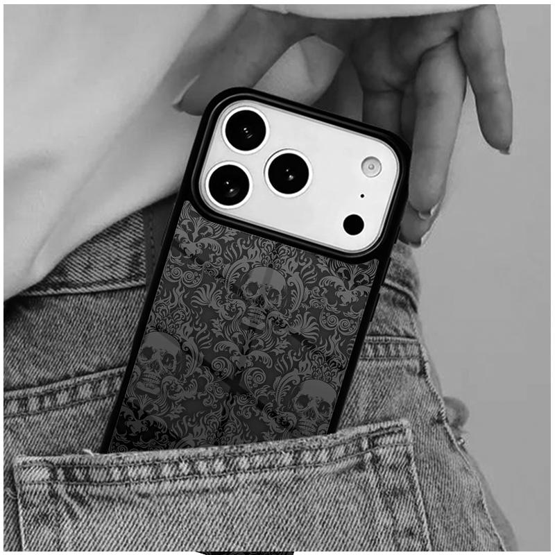 Skulls Bones Skeleton Phone Case for iPhone 17ProMax 12 13 14 15 16e 17 Pro Max Plus Air Cover