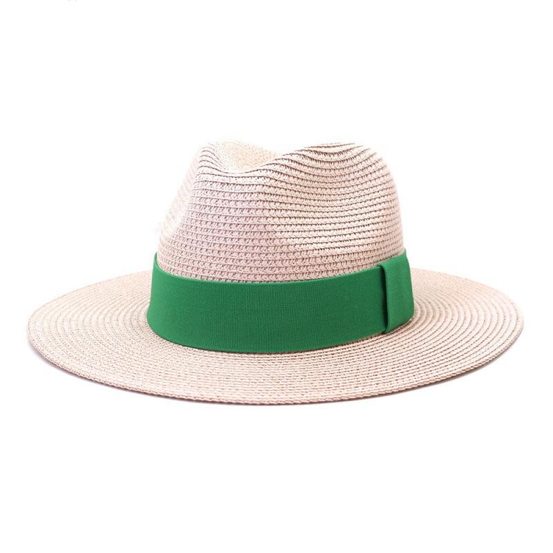 Spring and summer outdoor travel seaside sunshade big-brimmed straw hat men and women British style jazz hat CMDJS