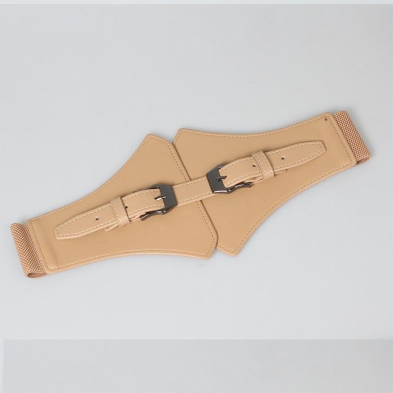 Corset PU Leather Cummerbunds Strap Belts for Women Banquet Elastic Tight High Waist Slimming Body Shaping Girdle Belt