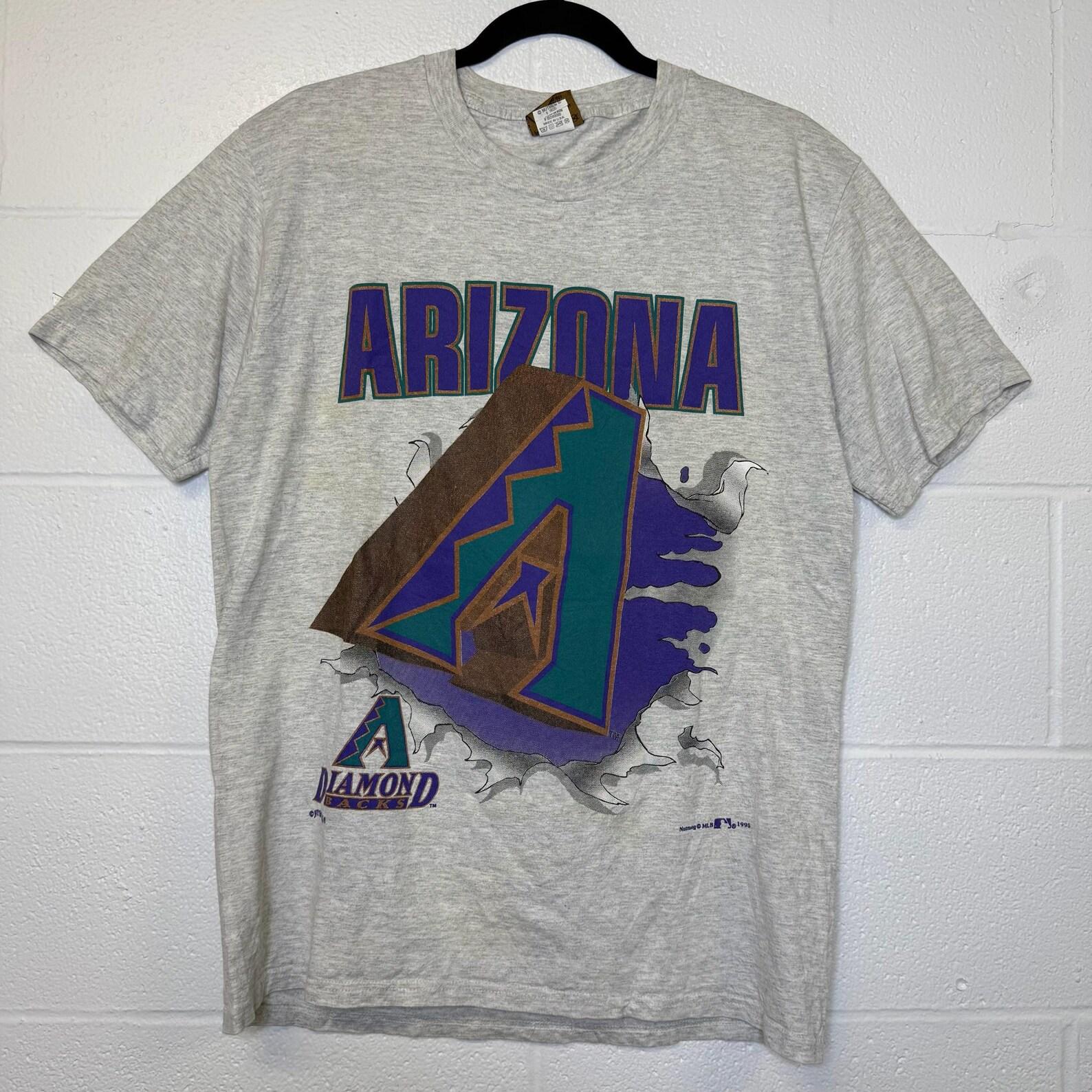 90s Arizona Diamondbacks MLB Nutmeg Breakthrough T shirt Sz M (B2848) 2XL