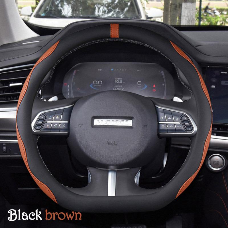 Car Steering Wheel Cover Wrap Holder for Haval F5 F7 F7X 2018 2019 2020 2026 2026 2026 2026 D Type Steering-Wheel