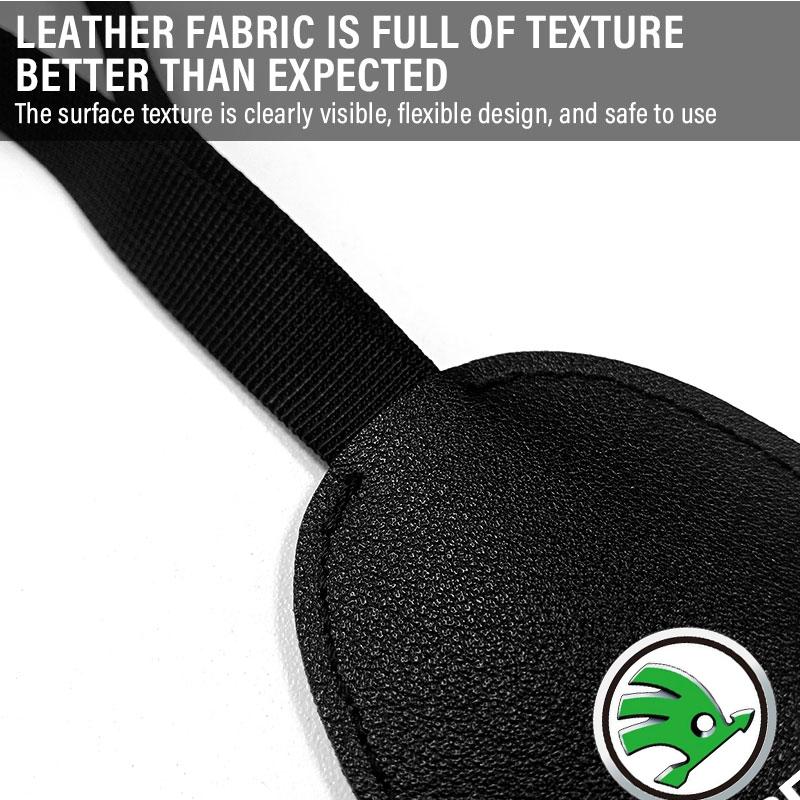 1/2pcs Leather Car Seat Back Hooks Portable Hanging Bag Rack for Skoda Octavia Enyaq Rapid Karoq Derivati Fabia Kodiaq Kamiq Superb Yeti