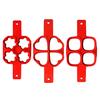 4-Cavity Silicone Pancake Mold Set - Heart/Flower/Square Shapes Egg Ring Non-Stick Baking Tool Cooking Accessories