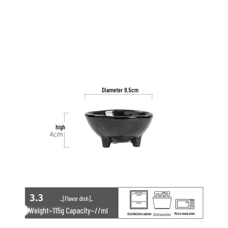 Abay Three-legged Ceramic Dipping Dish
