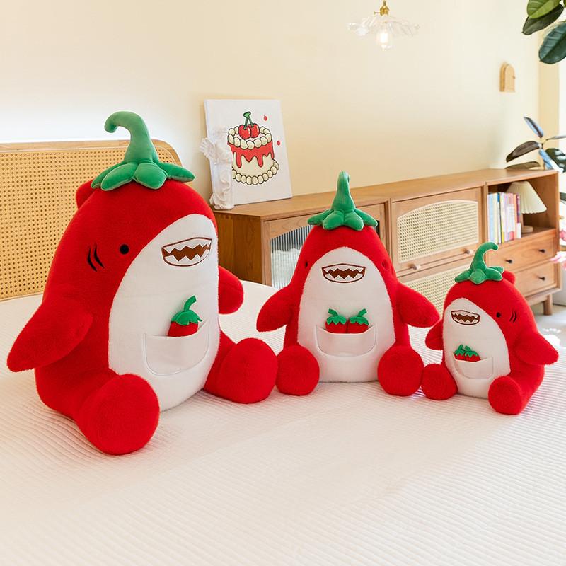 Shark Toy Plush Chili Fish Stuffed Doll Room Decoration Pillow Cushion Gift Kid