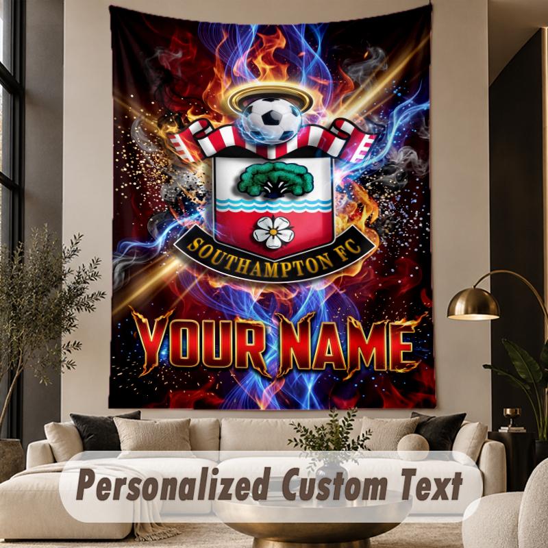 Custom Text Tapestry Southampton FC Print Wall Tapestry Indoor Living Room Wall Decor