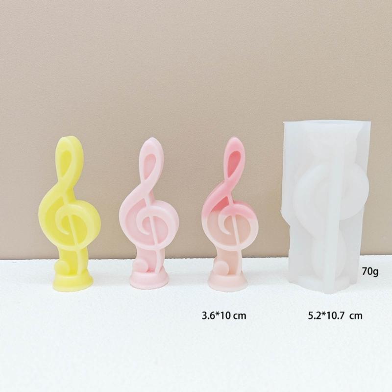 Musical Note Candle Molds Silicone Moulds Scented Candle Resin Casting Molds Handmade DIY Clay Molds Table Decorations