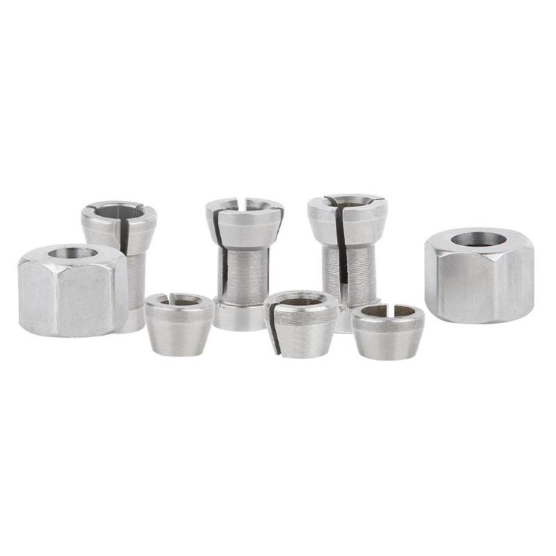 Oberfräsen Spannzangenumrüstsatz 8 Stück Mehrere Größen Spannzangen 6mm 8mm Sicherer Halt Leichtgewicht 44g Sicheres Griffdesign