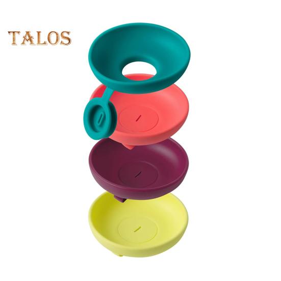 4 st Barns Glasspinnshållare med Droppfångare Glassställ med Dubbel Funktionell Design Lätt att Rengöra Silikonhållare för Sommar- och Födelsedagsfester