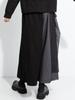 2025 Autumn/Winter Niche Fashion Elastic Waist Patchwork Wide-Leg Culottes Plus Size