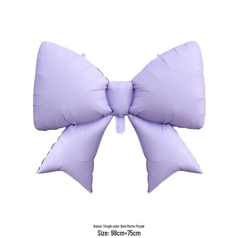Large Matte Bow Aluminum Foil Balloon for Birthday Decoration and Photography