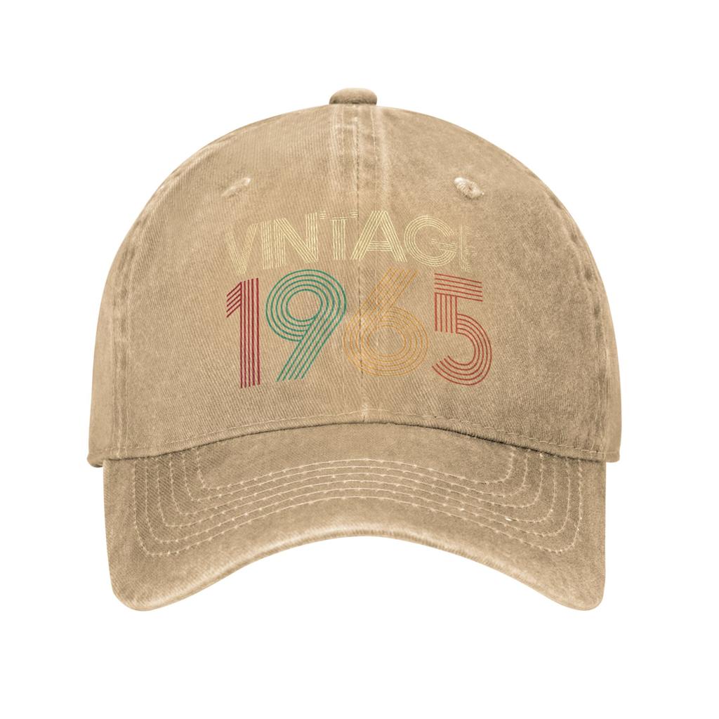 60. Geburtstag Vintage 1965 Sonne Baseballkappe Cool Männer Erwachsene Gewaschene Trucker-Kappe Heißer Verkauf Design Outdoor-Sport Snapback-Kappe Geschenk