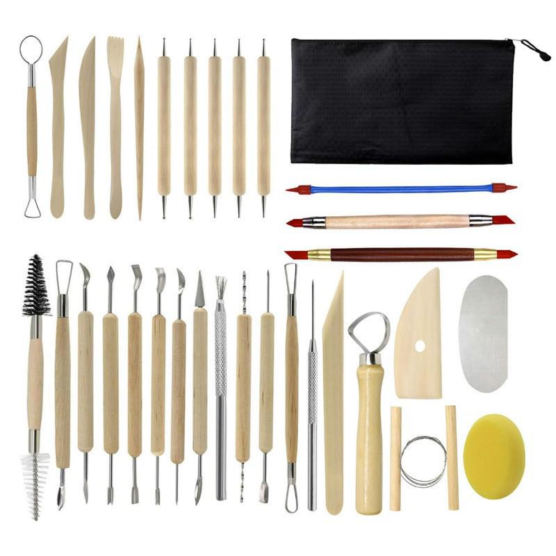 Pottery Clay Tool Kit - 5-Piece Set for Sculpting, Trimming, and Modeling