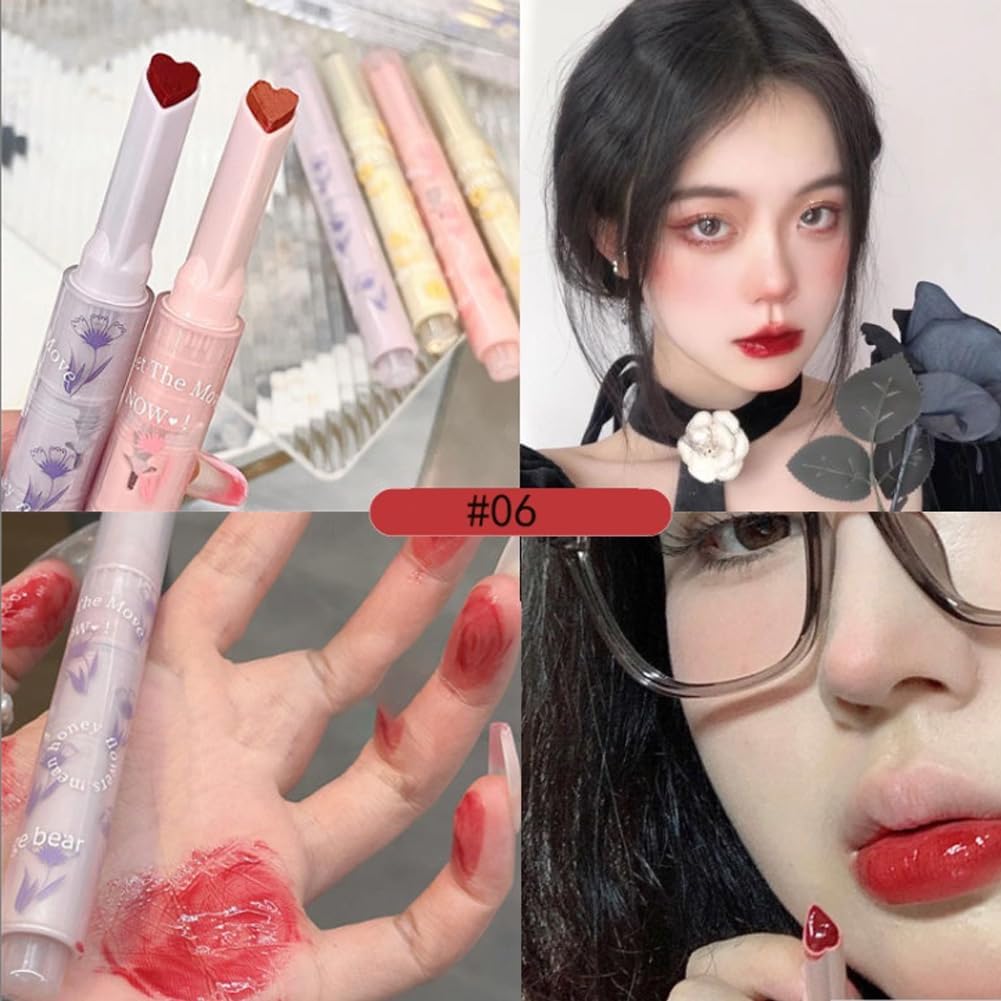 SNS Highly Melting Lip Skin No Makeup Lasts All No Uneven Skin Peel Shiny Rose Red Tea Cute, Pigmented, Makeup. Color. Smudging. Coloring.