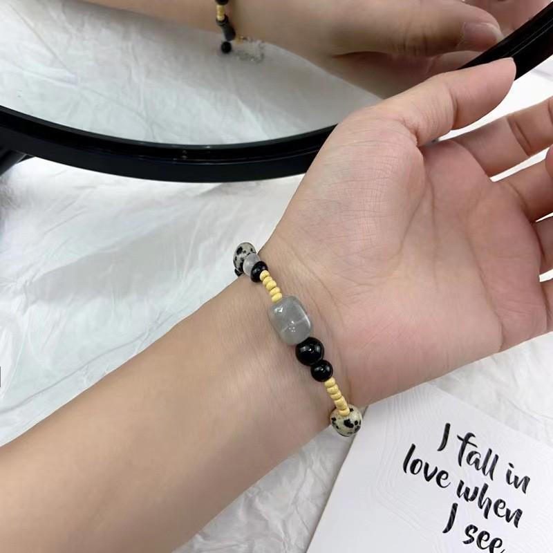Chinese Retroinspired Style Alloy Bracelet For Women With Beads Geometric