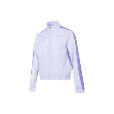 Logo Printed Zip-Up Sports Jacket Women Jackets Purple DX1038-536