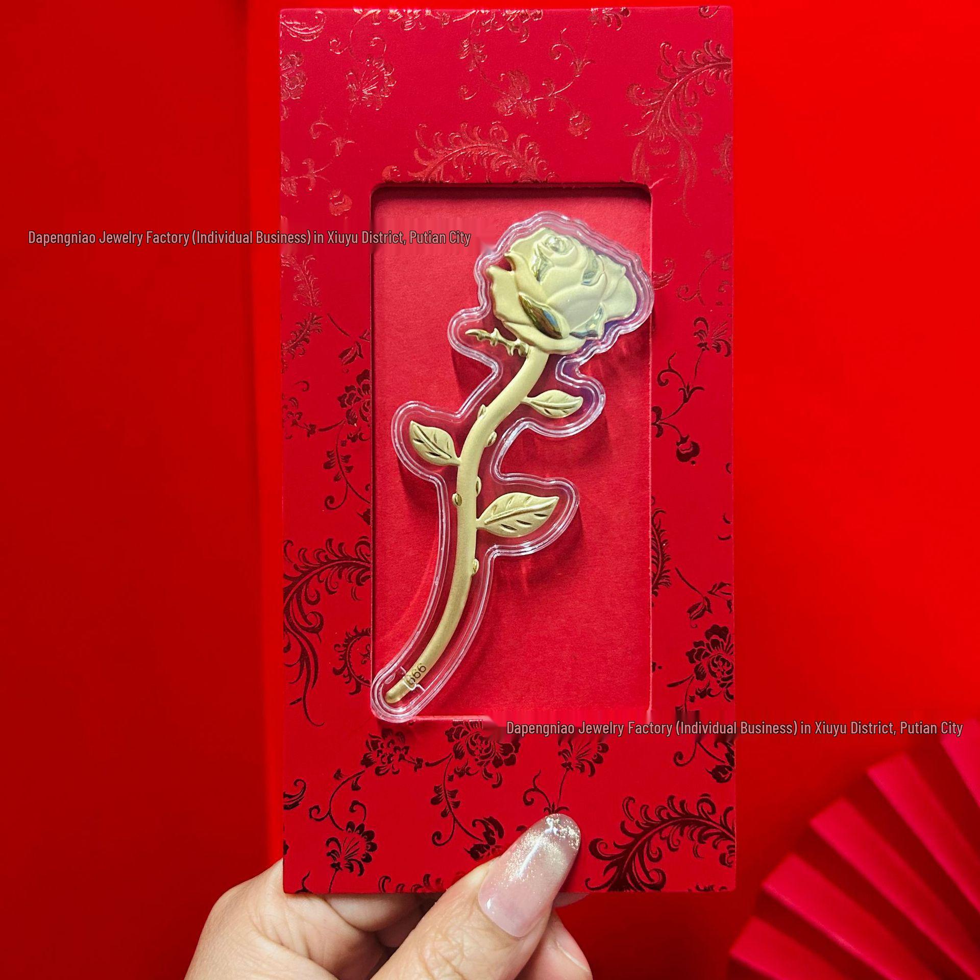 999 Pure Gold Everlasting Rose: Mother s Day, Valentine s & Qixi Gift
