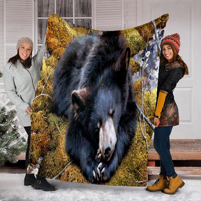 Coperta Morbida Famiglia Orsi Neri Perfetta per Tutte le Stagioni Comoda per Divano Ufficio Pisolini Viaggio Regalo di Compleanno Regalo di Natale