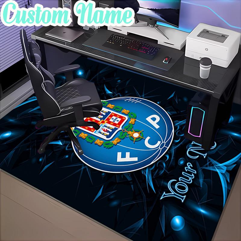 Custom Name FC Porto Emblem Design.  Rug, Office Rug, Chair Rug, Carpet for Living Rooms, Doormat Game Rug Home Decor Christmas Gifts