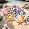 Custom Name Personalized Labubu Print Beach Towel, for Trip Camping Beach Party Home Decor, Birthday Gift for Family & Friends