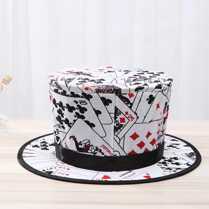Foldable Magic Hat with Hidden Compartments - Telescopic Spring Top Hat for Magicians