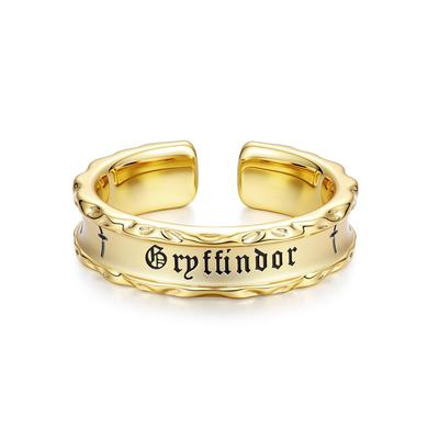 Resmi Harry Potter x Gryffindor Ayarlanabilir Boyutlar Açık Altın ve Harry Potter ile Birlikte Gelir Cadılar Bayramı veya Noel Hediyeleri İçin Mükemmel Yüzük, 14-16, Kaburga,