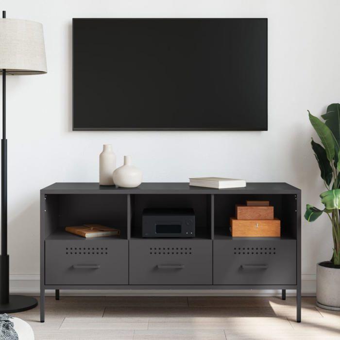 VidaXL TV Cabinet, Television Stand with Legs, TV Stand with Storage Living Room, Black 100.5x39x50.5 Cm 843036