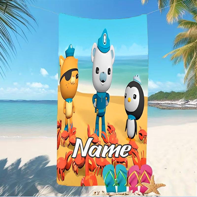 Customizable personalized beach towels Octonauts themed designs.Suitable for the beach, yoga, sports;ideal as beach accessories