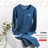 Men's Thickened Round Neck Thermal Underwear Set - Cotton Sweater & Pants for Autumn