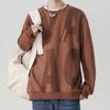 Large Size Sweater Men's Spring New T-shirt Men's Simple 135kg Loose Long-sleeved Top