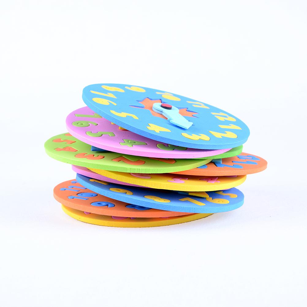 Cute Eva Foam Number Clock Time Jigsaw Puzzle Kids Learning Toy,
