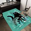 1 Stück Katzen-Gartenteppich, weiche Flanell-Fußmatte für Wohnzimmer, Schlafzimmer und als Teppich, Sofa- oder Couchtisch-Fußmatte, dekorativer Teppich q48