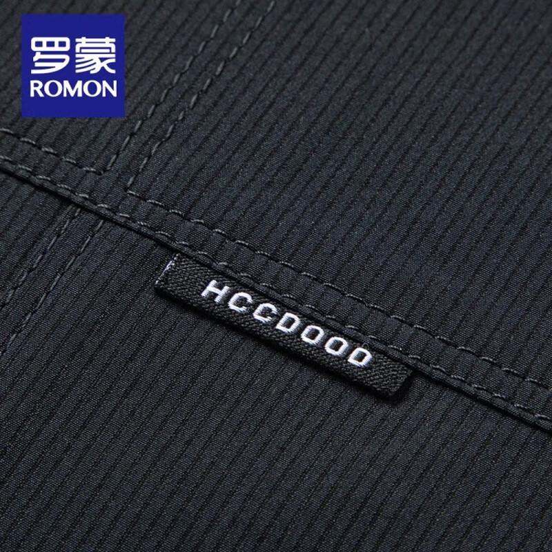 ROMON Men's Solid Color Lapel Jacket 3J381308