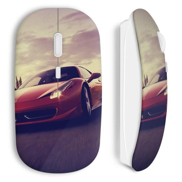 Mouse wireless Ferrari Red Car Design 3