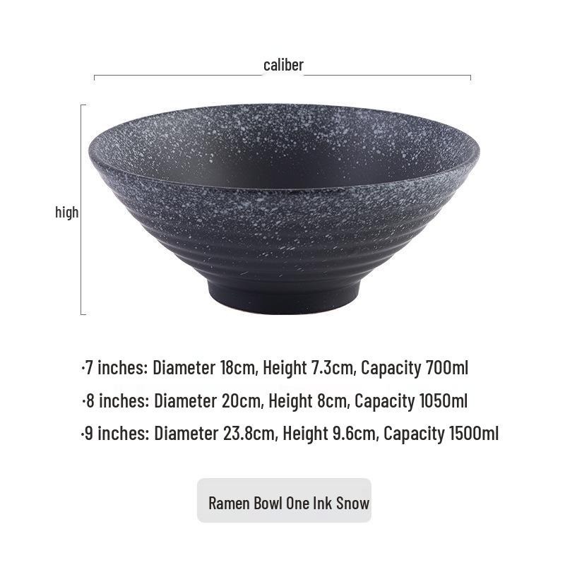 

Japanese Ceramic Ramen Bowl - 8-inch, High-footed, Conical Hat Design, Perfect for Soup, Noodles, and More. 7-inch Ramen Bowl