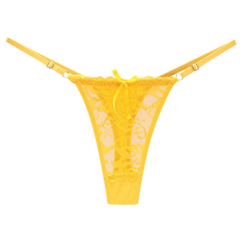 Adjustable Low-Waist Lace Thong – Sexy, Fashionable Transparent T-Back
