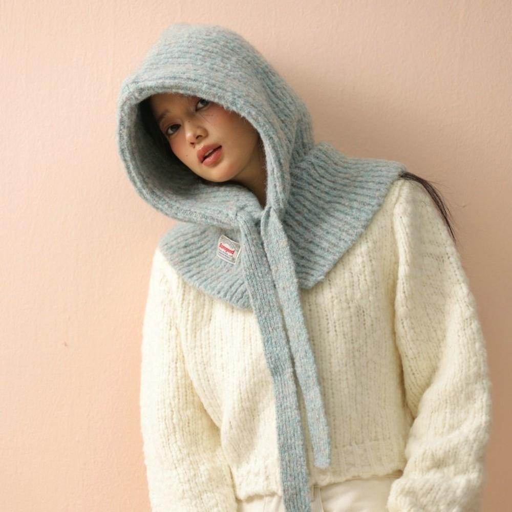 Integrated Shawl Balaclava Hats Winter Warm Beanies Caps Fashion Knitted Pullover Hat