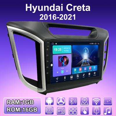 Radio samochodowe Android 2 DIN Dla Hyundai Creta 2016-2021 Odtwarzacz Multimedialny Jednostka Główna Stereo Nawigacja GPS WIFI 1+16GB