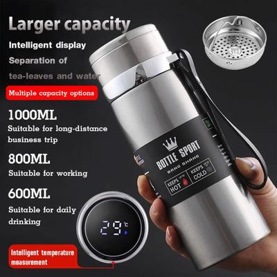 Digital Display Stainless Steel Thermometer Insulation Cup Outdoor Large-capacity Insulation Pot Sports Pot Business Gift Cups
