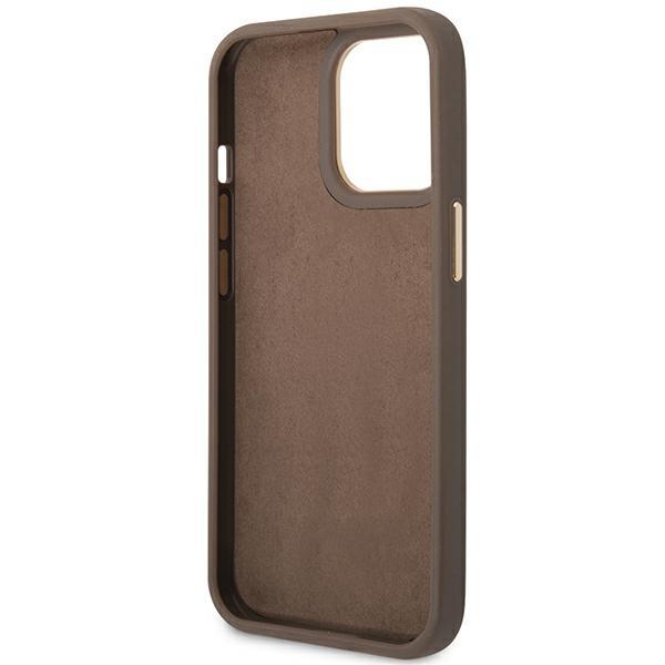 Guess Guhcp14Xhg4Shw Iphone 14 Pro Max6,7 Brązowy/Brown Hard Case 4G Vintage Gold Logo