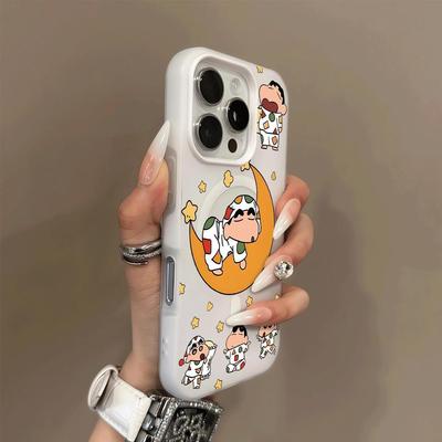 Magnetic Jelly Two-in-one Mobile Phone Case Crayon Shin-chan for Apple 17promax Strong Magnetic Mobile Phone Case Fashion Trend