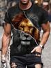 New Summer Daily Casual Men's Tops Street Fashion Dragon And Skull Printed Men's T-shirt Outdoor Sports Light  Mens Tee
