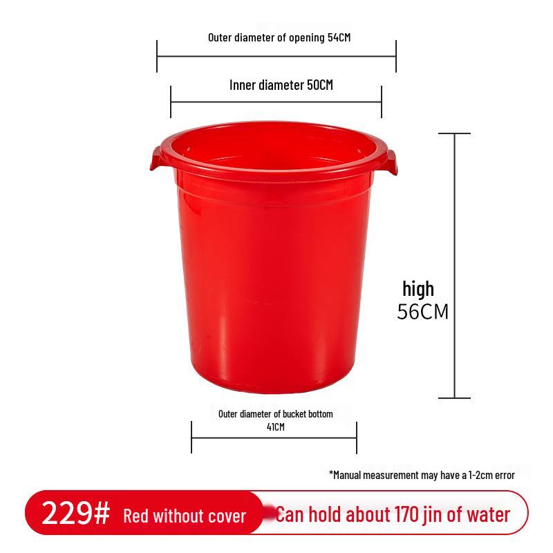 Extra Large Thickened Household Water Storage Bucket with Lid, White, for Fermentation & Enzyme Processing.