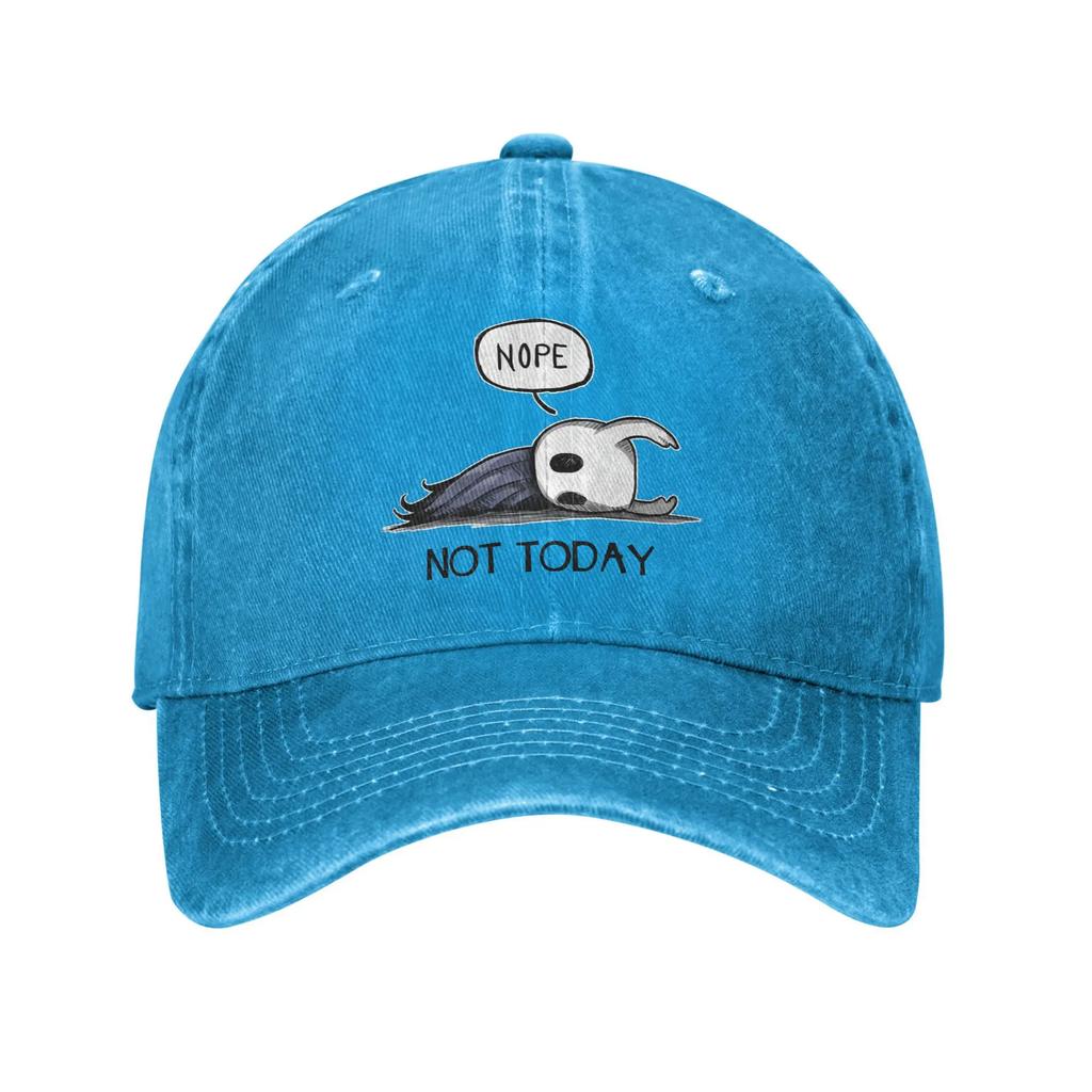 Hollow Knight Nope Not Today Washed Baseball Cap  Vintage Sun Hip Hop Hats Summer Unisex Adult Hunting Camping Baseball Caps